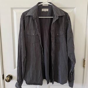 Eighty Eight Black and White Striped Shirt